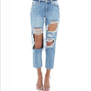 Kancan Boyfriend Distressed Jeans